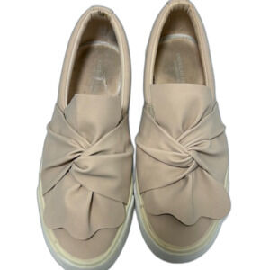 American Eagle Tan/Pink Sneakers with Knot Detail Size 8